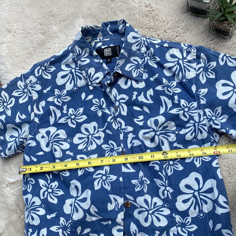 Blue Floral Kids Button Down Shirt - Picture 7 of 7